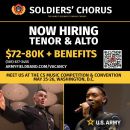 The Soldiers' Chorus of The United States Army Field Band: hiring Alto and Tenor (deadline June 13)!