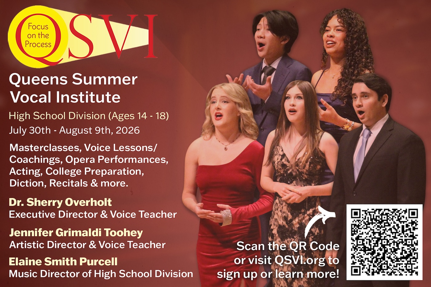 Flyer providing details for the high school program