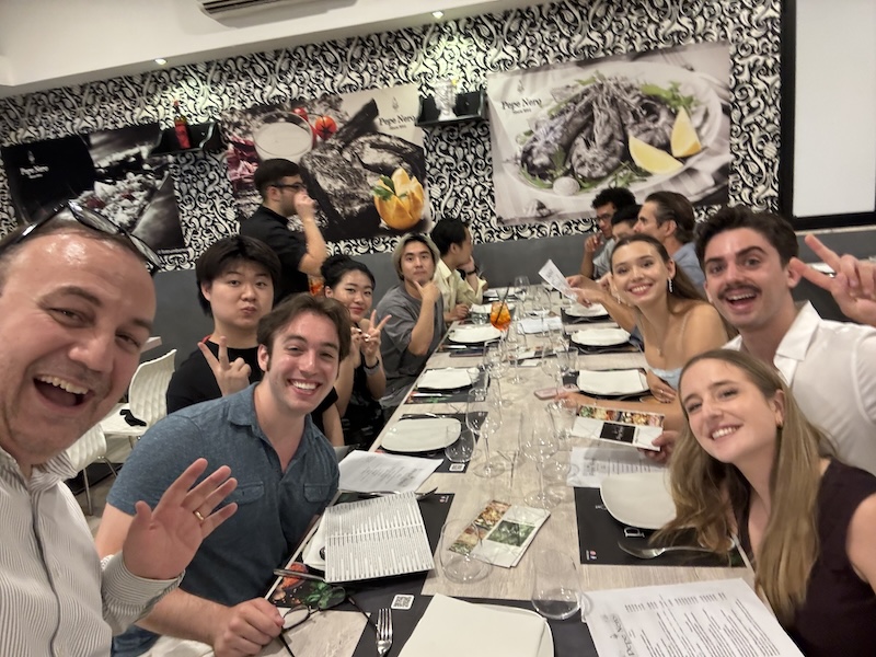 Group of people at a dining table