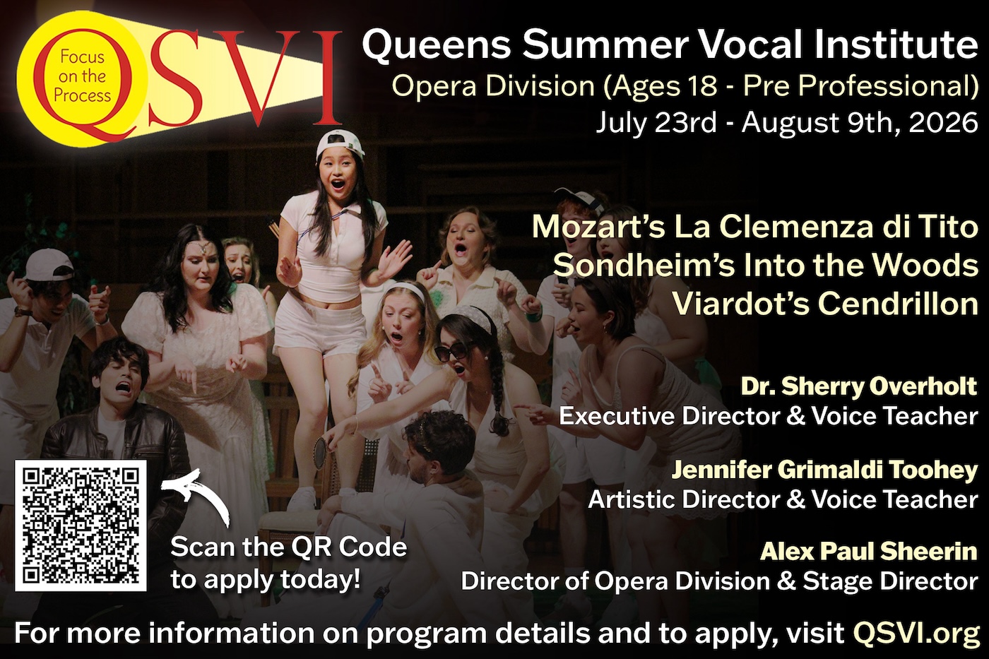 Flyer providing details for the opera program