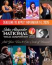 The John Alexander National Vocal Competition: two weeks left to apply!