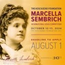 Deadline extended: 2024 Kosciuszko Foundation Marcella Sembrich International Voice Competition