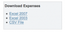 New Feature: Downloading expenses into Excel